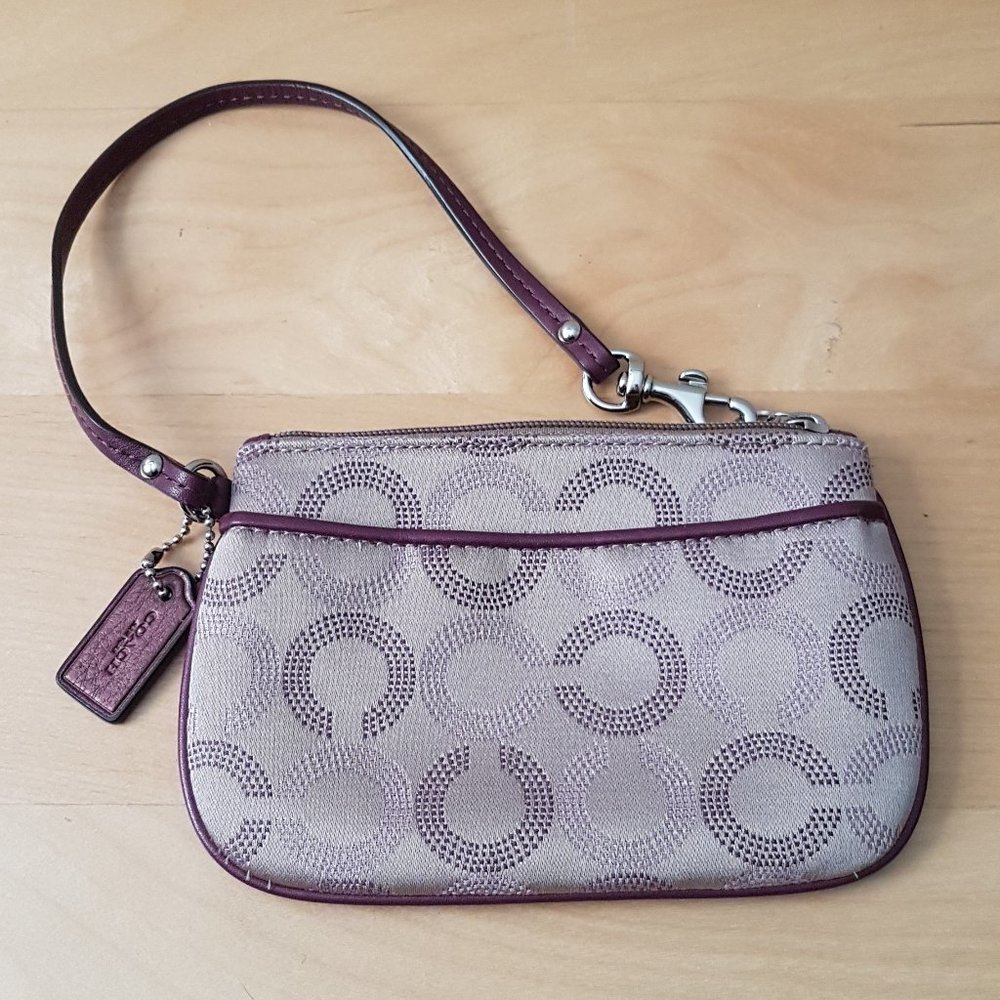 Coach Monogram Wristlet